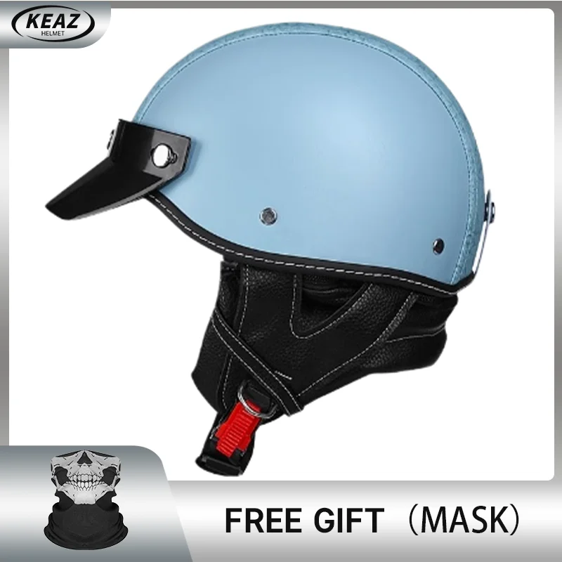 Women's Retro Half Helmet Vintage Leather Gift Box Classic Cafe Racer Aged Leather Special Gift Perfect Daughter's First Bike 
Women's Retro Half Helmet Vintage Leather Gift Box Classic Cafe Racer Aged Leather Special Gift Perfect Daughter's First Bike