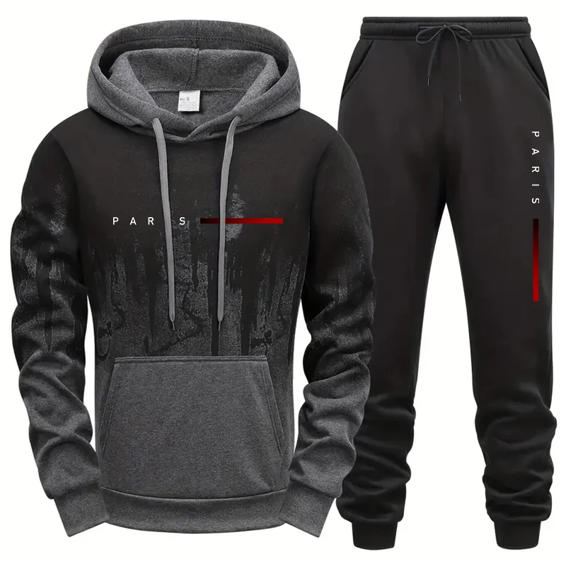 New men's suit Paris printed daily casual men's running versatile hoodie Sports pants fashionable sportswear clothing clearance
New men's suit Paris printed daily casual men's running versatile hoodie Sports pants fashionable sportswear clothing clearance