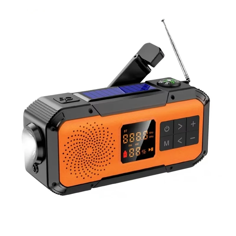 Outdoor Portable 2000mah 3-in-1 Emergency Radio Hand Crank Solar Power Flashlight for Bluetooth Speakers Am/Fm Radio Plastic
Outdoor Portable 2000mah 3-in-1 Emergency Radio Hand Crank Solar Power Flashlight for Bluetooth Speakers Am/Fm Radio Plastic