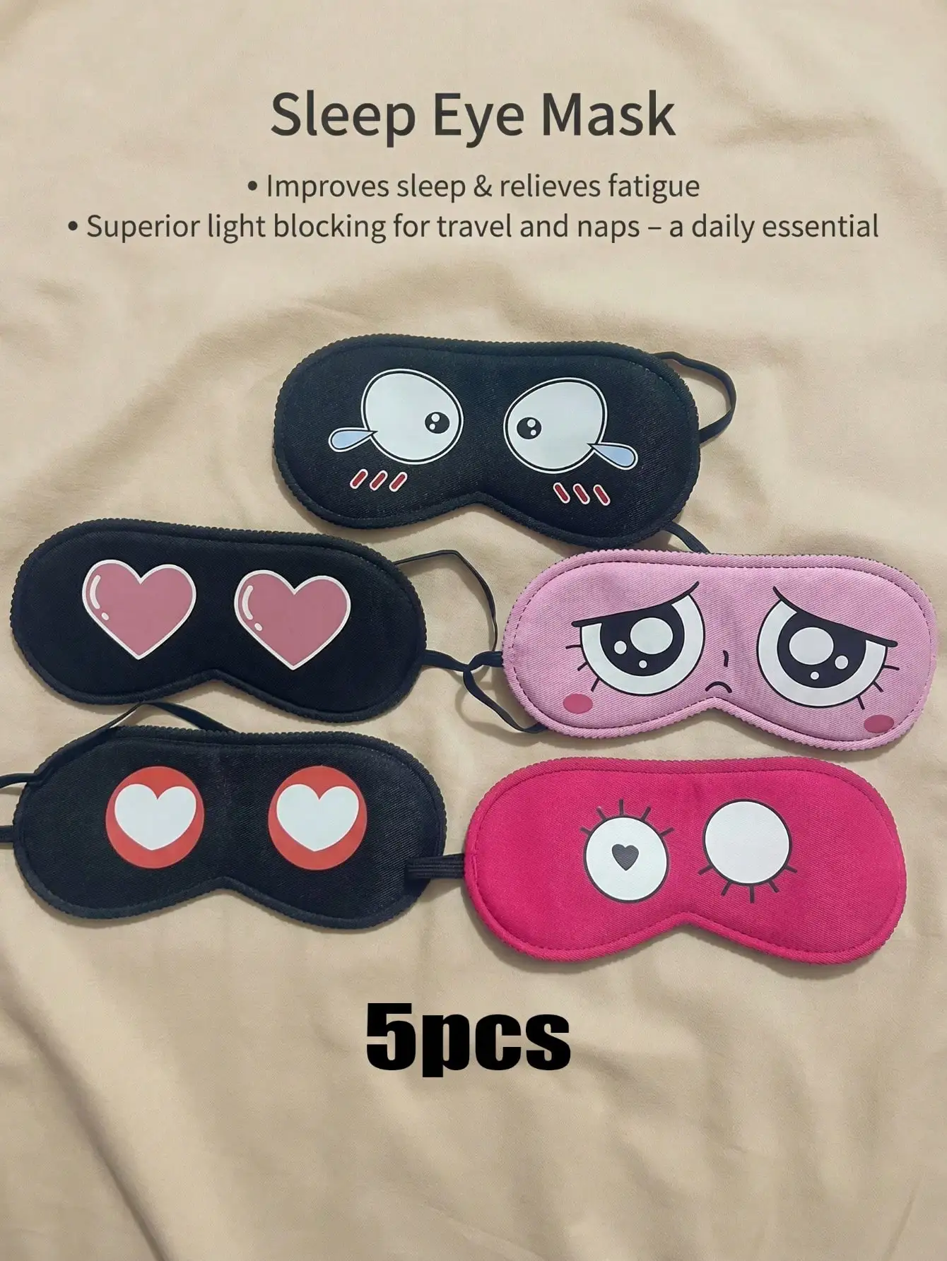 5Pcs Cartoon Sleep Eye Masks for 3-10Y Kids, Color Printed Light Blocking Eye Covers, Soft Eye Protection for Nap, Sleeping
5Pcs Cartoon Sleep Eye Masks for 3-10Y Kids, Color Printed Light Blocking Eye Covers, Soft Eye Protection for Nap, Sleeping