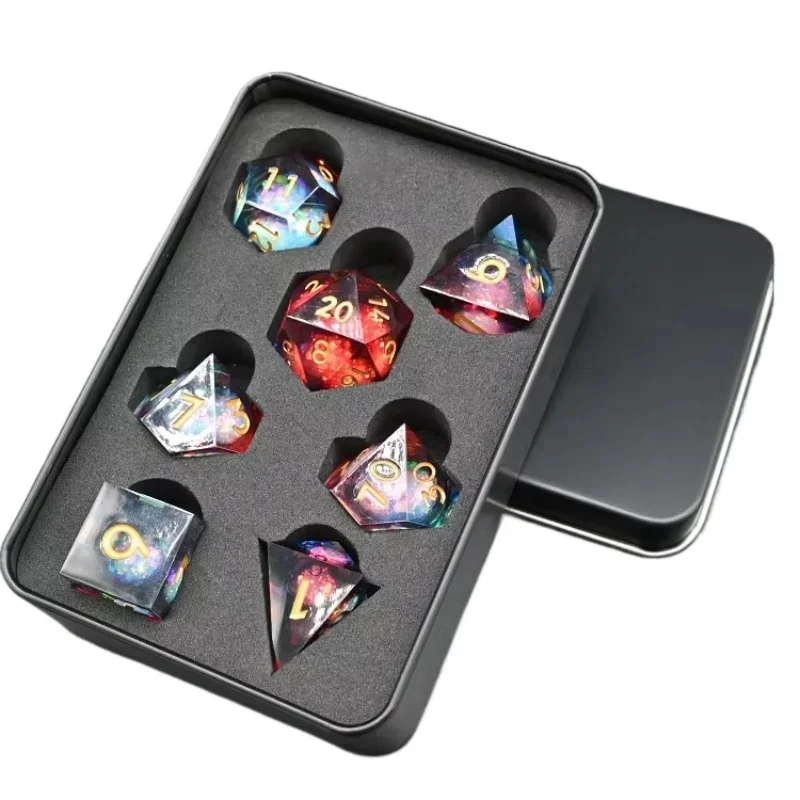Quicksand Polyhedron RPG DND Liquid Core Dice Set for Various Games
Quicksand Polyhedron RPG DND Liquid Core Dice Set for Various Games