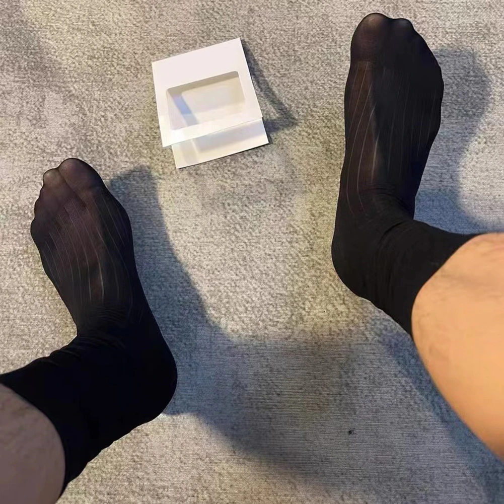 Мужские тонкие дышащие носки-трубочки — повседневные деловые носки в полоску 
Мужские тонкие дышащие носки-трубочки — повседневные деловые носки в полоску