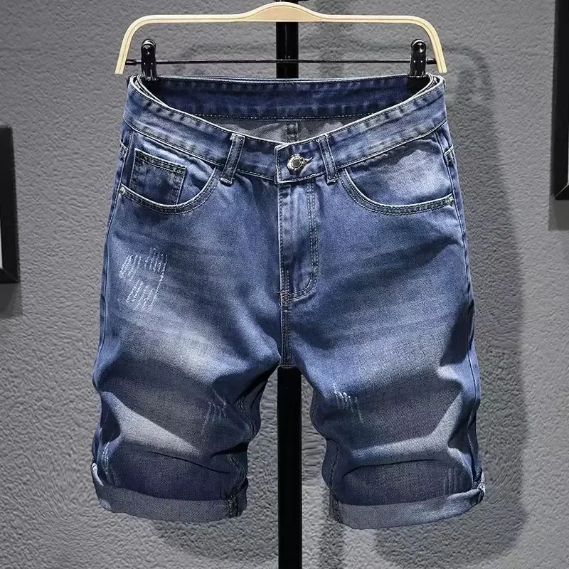 Men's Denim Shorts Casual Loose Straight Leg Summer Washed Jean Shorts
Men's Denim Shorts Casual Loose Straight Leg Summer Washed Jean Shorts