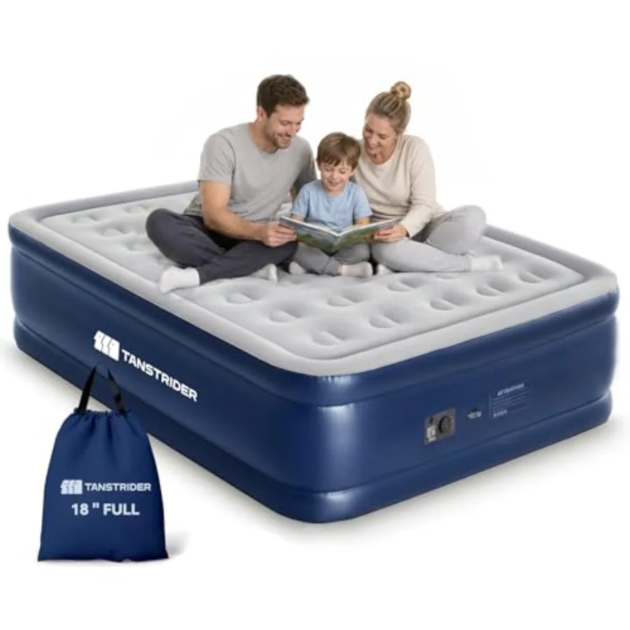 Full Size Air Mattress with Built in Pump, 18'' Raised Blow Up Mattress in 3 Mins Inflation/Deflation, Double Inflatable Air Be
Full Size Air Mattress with Built in Pump, 18'' Raised Blow Up Mattress in 3 Mins Inflation/Deflation, Double Inflatable Air Be