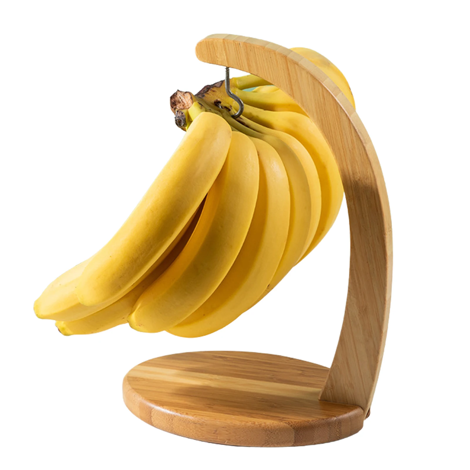 Wooden Banana Tree Hanger Sturdy Display with Hook for Home or Bar Countertop Fruit Storage with Oval Base
Wooden Banana Tree Hanger Sturdy Display with Hook for Home or Bar Countertop Fruit Storage with Oval Base