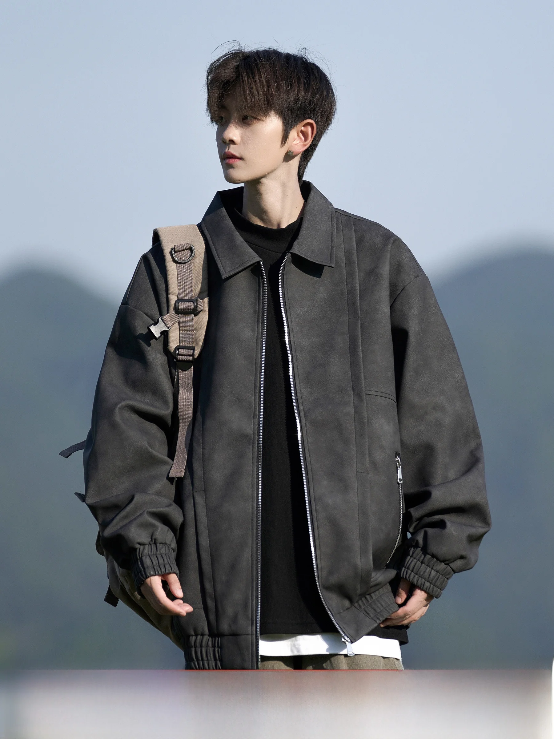 Sli Retro American Leather Jaet Men's Spring Autumn New Trend Brand High-End Cool Motorcycle Clothes Loose Fit Zipper
Sli Retro American Leather Jaet Men's Spring Autumn New Trend Brand High-End Cool Motorcycle Clothes Loose Fit Zipper