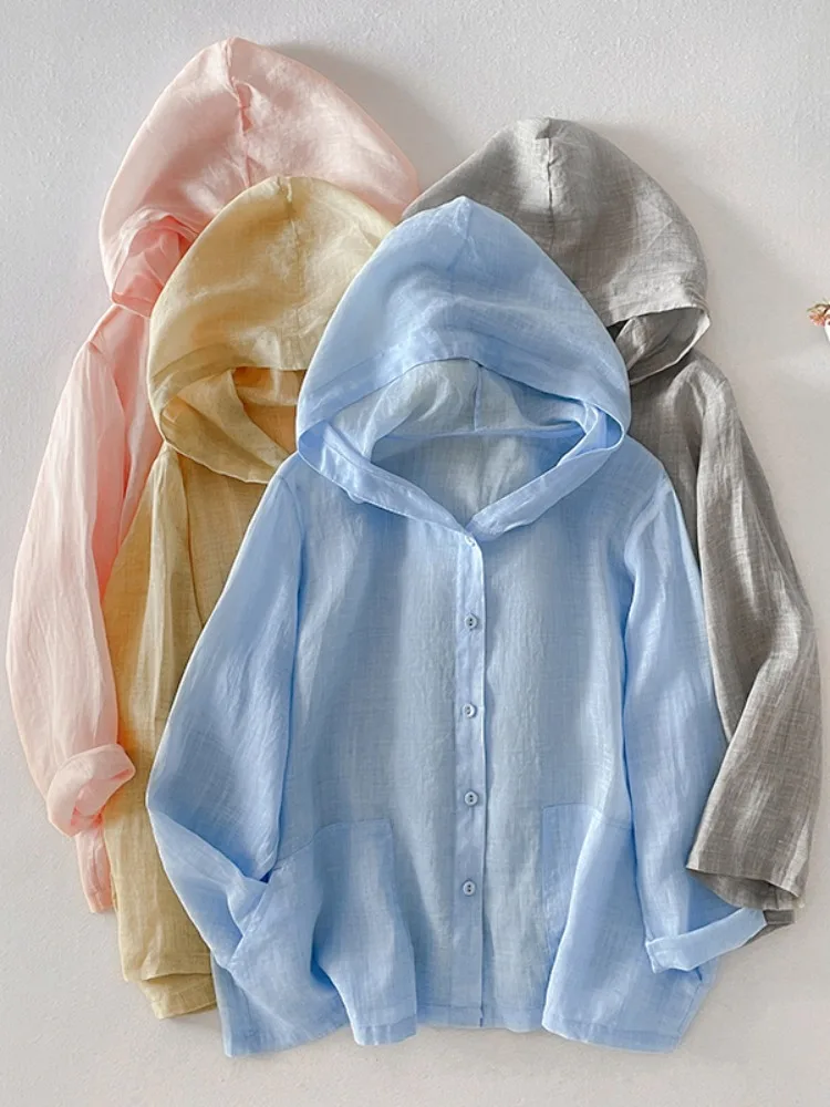 Корейская хлопково-льняная тонкая солнцезащитная женская повседневная свободная посадка на пуговицах, длинная шапка-свек, пальто, верхняя одежда
Корейская хлопково-льняная тонкая солнцезащитная женская повседневная свободная посадка на пуговицах, длинная шапка-свек, пальто, верхняя одежда