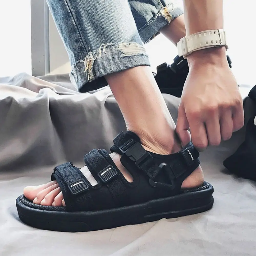 Fashion Flats Men's Sandals Nylon Strap Black Summer Sandals Students Soft-soled Open Toe Flip Flop Boys
Fashion Flats Men's Sandals Nylon Strap Black Summer Sandals Students Soft-soled Open Toe Flip Flop Boys