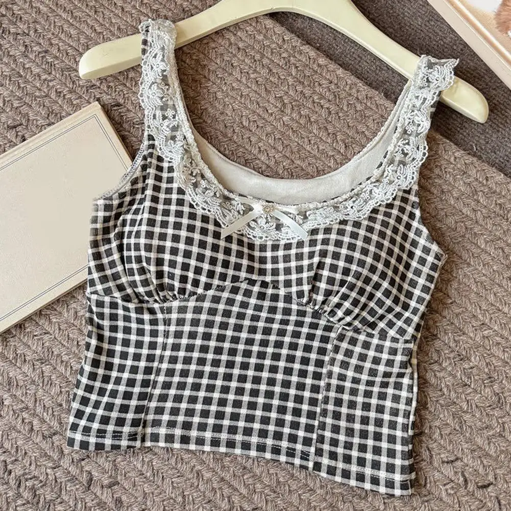 Retro Patchwork Lace Camisole Vest for Women Fashionable Casual Bow Design for Spring Summer Autumn and Winter Wear
Retro Patchwork Lace Camisole Vest for Women Fashionable Casual Bow Design for Spring Summer Autumn and Winter Wear
