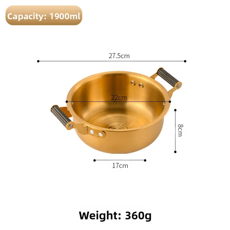 Корейская кастрюля из нержавеющей стали 304 с двумя ручками для приготовления лапши и супов, доступна в нескольких размерах
Корейская кастрюля из нержавеющей стали 304 с двумя ручками для приготовления лапши и супов, доступна в нескольких размерах
