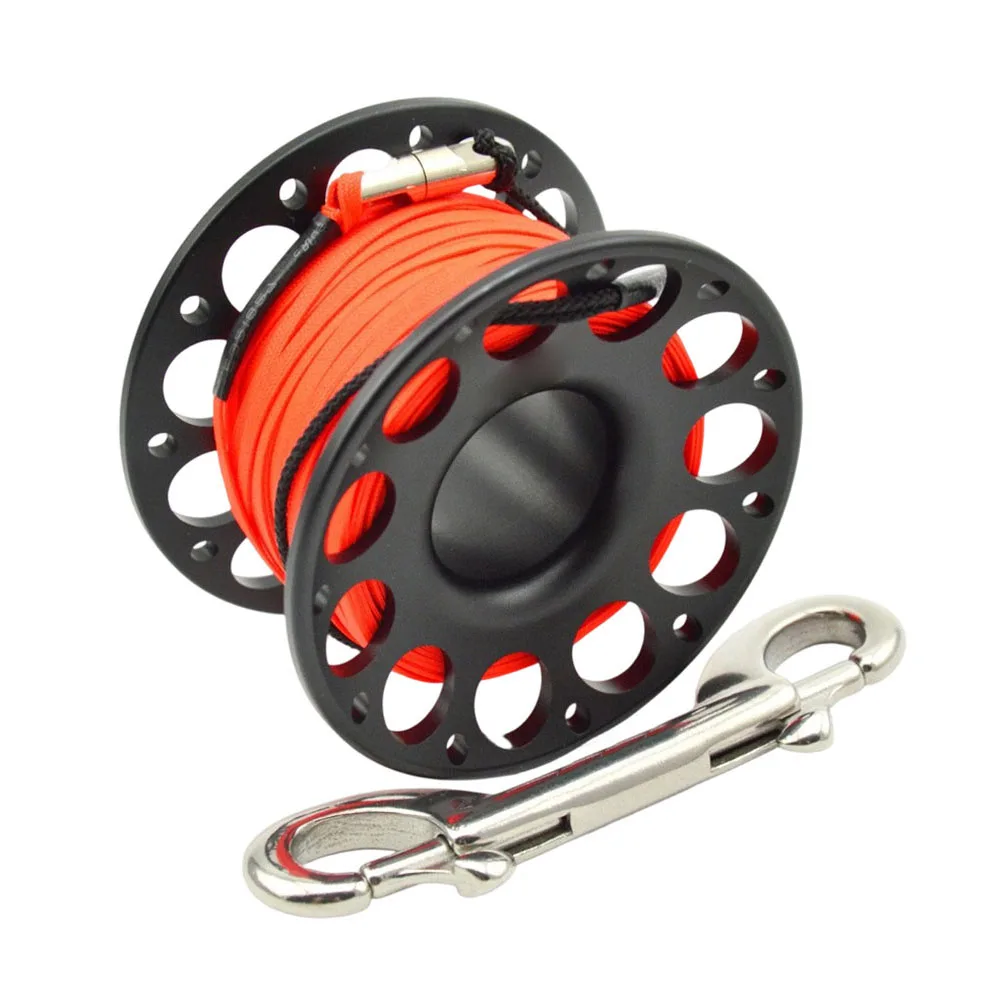 Scuba Diving Spool Reel Made from T6061 Aluminum Alloy 15m or 30m Line Length with Curved Guide Slot and Fluorescent Orange Line
Scuba Diving Spool Reel Made from T6061 Aluminum Alloy 15m or 30m Line Length with Curved Guide Slot and Fluorescent Orange Line