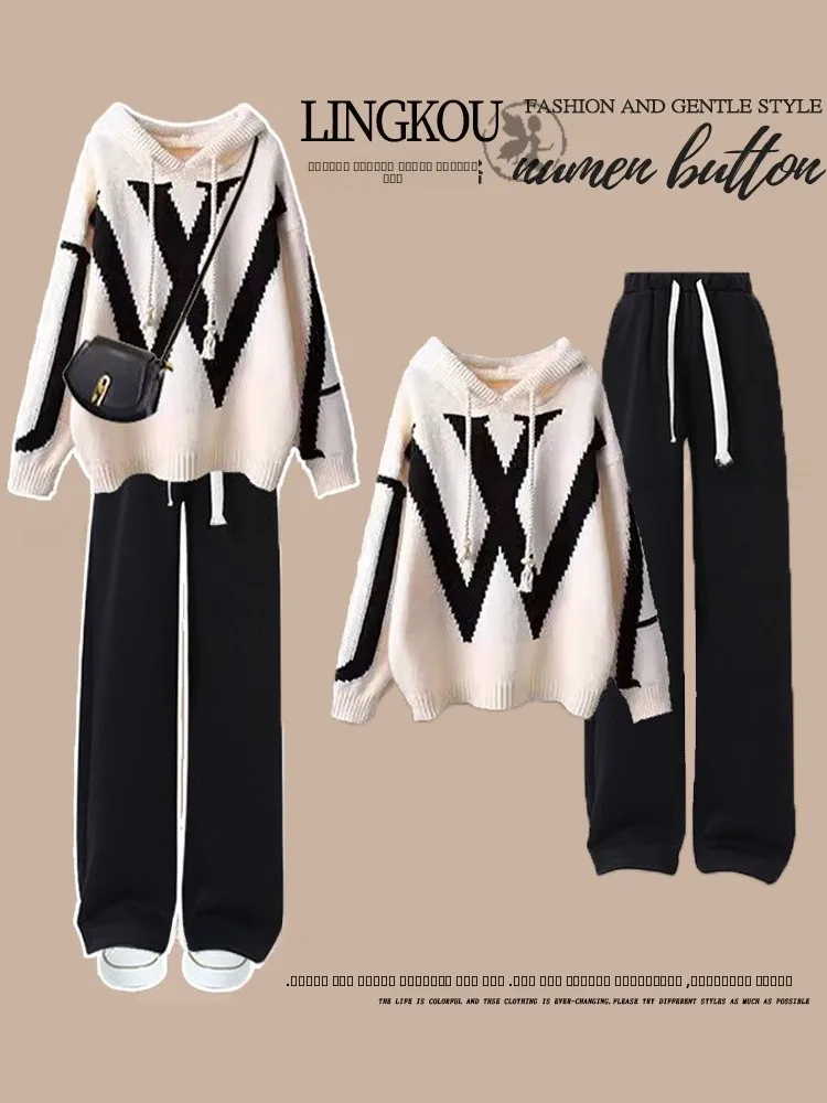 plus Size Women's Spring Autumn Profional Suit Hoodie Wide Leg Pants Two Piece Set Slimming Concealing Casual Faion
plus Size Women's Spring Autumn Profional Suit Hoodie Wide Leg Pants Two Piece Set Slimming Concealing Casual Faion