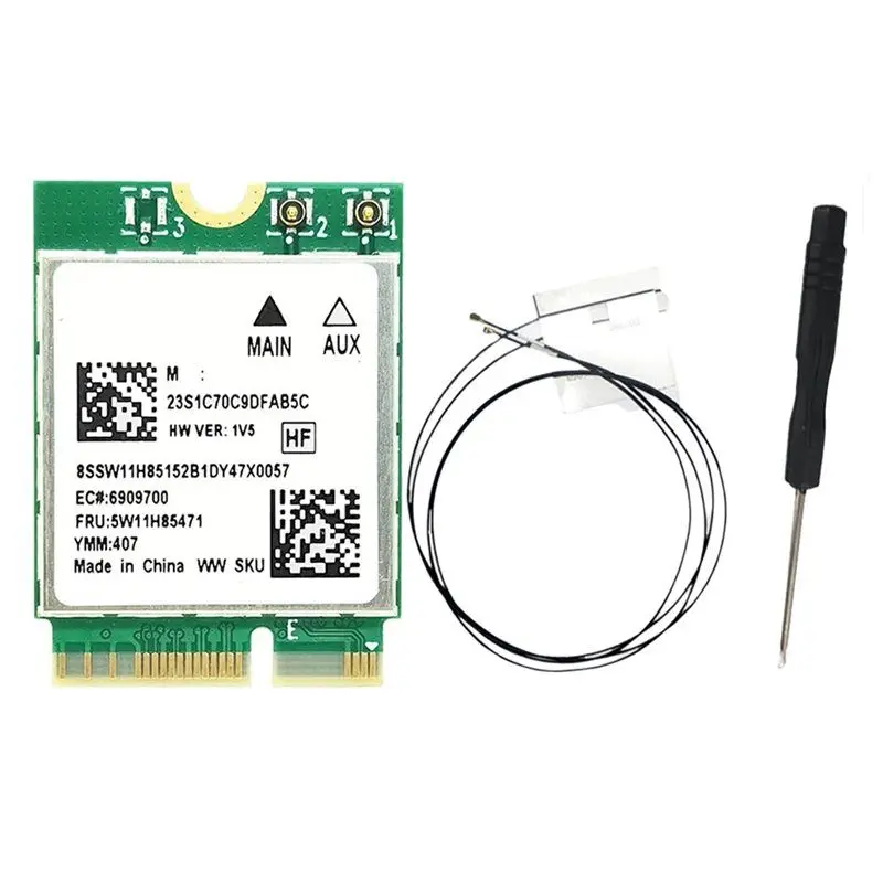 Карта Wi-Fi AED7-RTL8922AE, 6338 Мбит/с, 2.4G/5G/6G, трехдиапазонная, Bluetooth 5.4, M.2 NGFF, беспроводной Wi-Fi адаптер для Win10/Win11
Карта Wi-Fi AED7-RTL8922AE, 6338 Мбит/с, 2.4G/5G/6G, трехдиапазонная, Bluetooth 5.4, M.2 NGFF, беспроводной Wi-Fi адаптер для Win10/Win11