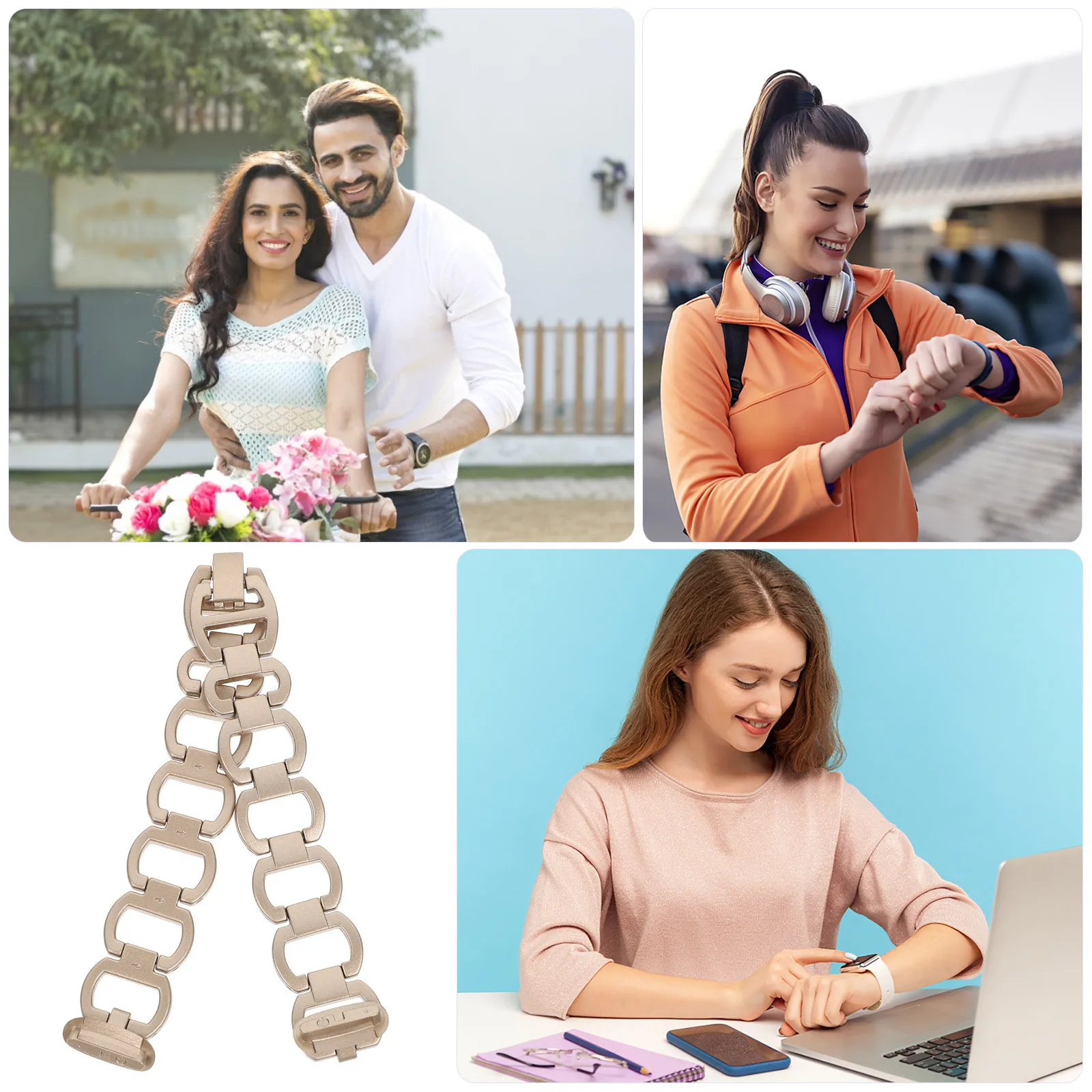 1Pcs Stainless Watch Strap Hollowed Metal Band Flexible Comfortable Replacement Watch Chain Accessories Compatible for Fitbit
1Pcs Stainless Watch Strap Hollowed Metal Band Flexible Comfortable Replacement Watch Chain Accessories Compatible for Fitbit