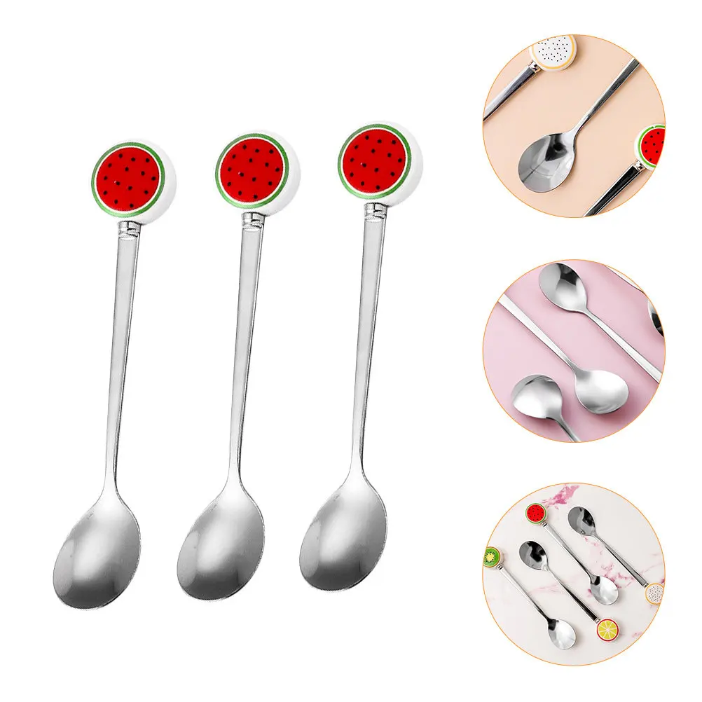 3Pcs Watermelon-Pattern Stainless Steel Spoons Creative Home Dessert Fruit Spoons Coffee Mixing Ice Cream Soup Reusable
3Pcs Watermelon-Pattern Stainless Steel Spoons Creative Home Dessert Fruit Spoons Coffee Mixing Ice Cream Soup Reusable