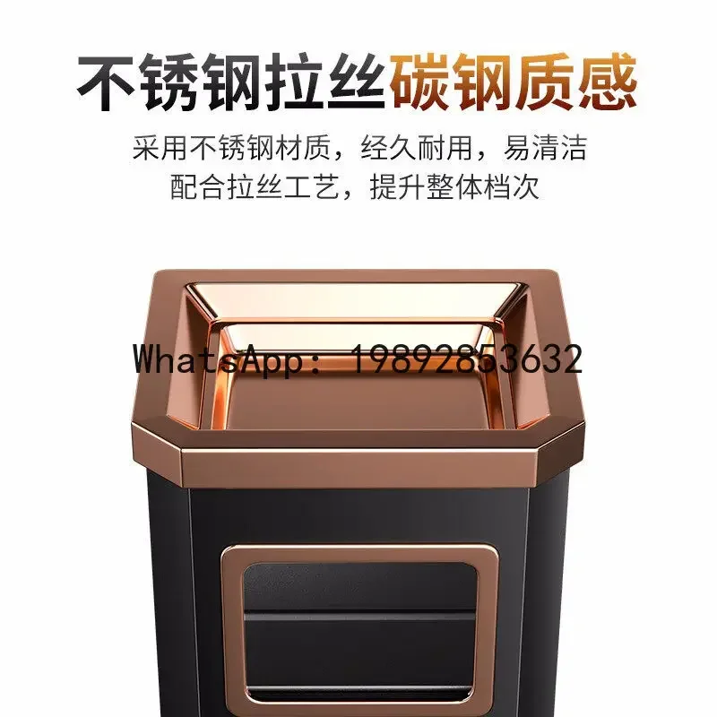 hotel trash can with ashtray - commercial, freestanding, outdoor, large capacity, stainless steel, elevator lobby
hotel trash can with ashtray - commercial, freestanding, outdoor, large capacity, stainless steel, elevator lobby