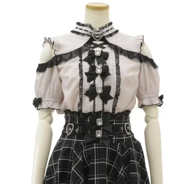 Blusas De Mujer Japanese Kawaii Blouse Hollow Out Off Shoulder Lace Patchwork Shirts Y2k Aesthetic Bow Women JK
Blusas De Mujer Japanese Kawaii Blouse Hollow Out Off Shoulder Lace Patchwork Shirts Y2k Aesthetic Bow Women JK