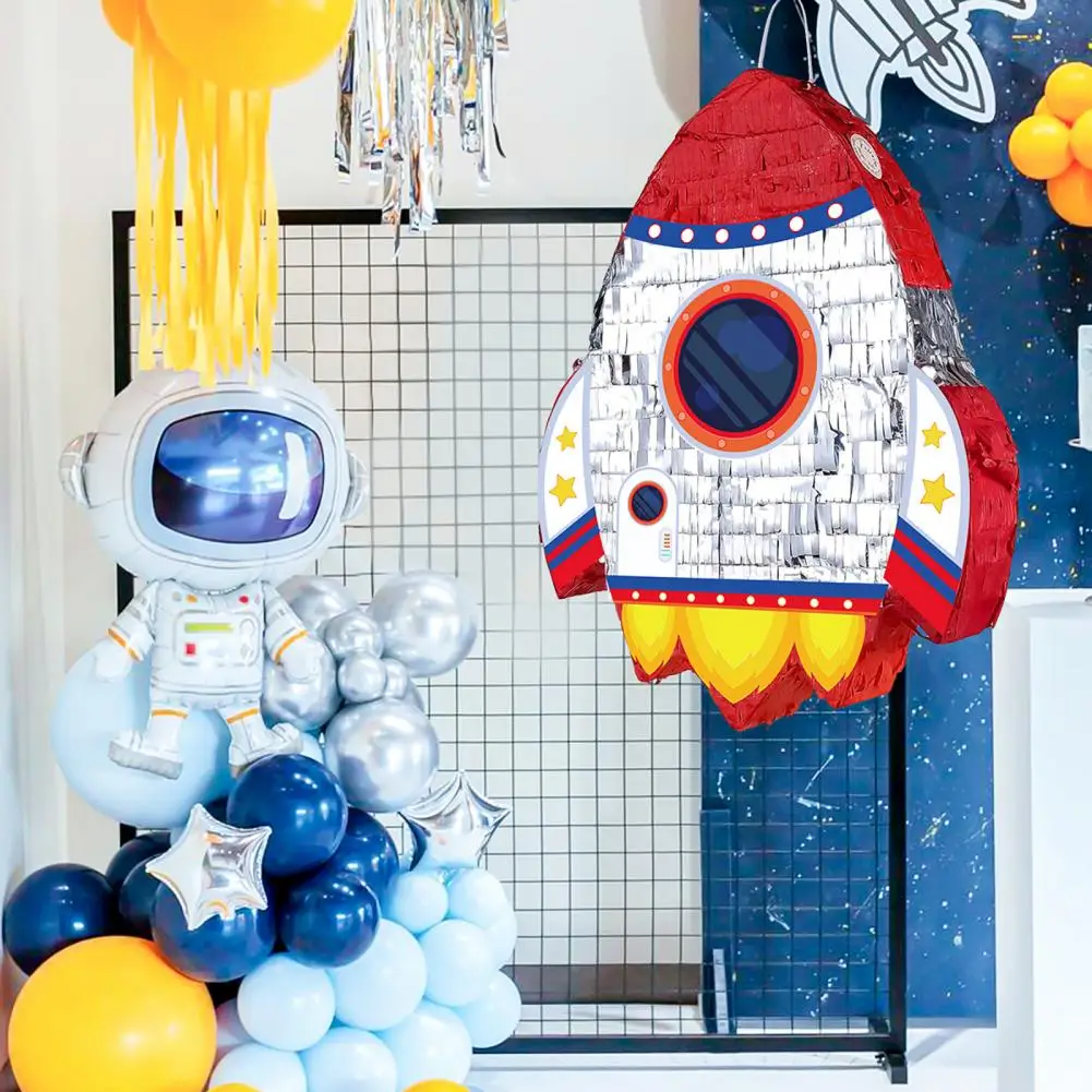 Outer Space Theme Party Pull String Rocket Ship Pinata Rocket with Blindfold Bat Stick Confetti kids Toys Gift for Pinata game
Outer Space Theme Party Pull String Rocket Ship Pinata Rocket with Blindfold Bat Stick Confetti kids Toys Gift for Pinata game