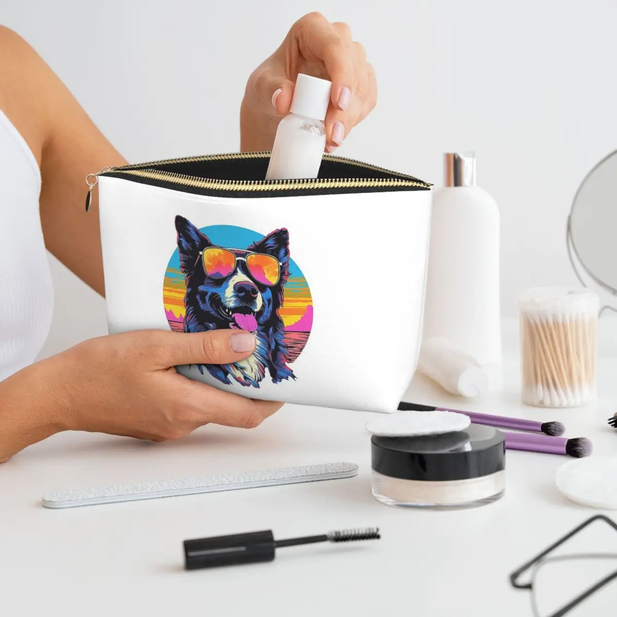 Border Collie Women Cosmetic Bag Travel Makeup Organizer Pouch Toiletry Storage Dopp Kit Case
Border Collie Women Cosmetic Bag Travel Makeup Organizer Pouch Toiletry Storage Dopp Kit Case