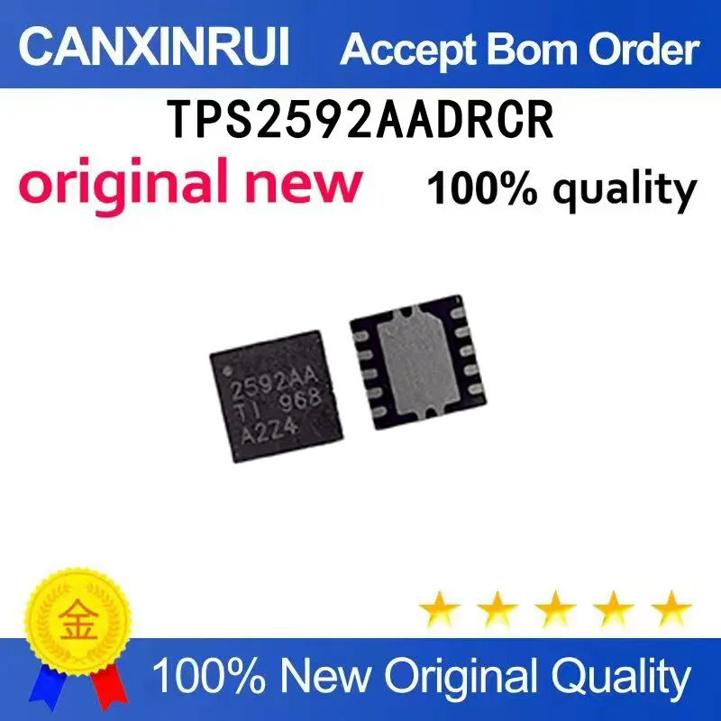 (5-100 pieces)New TPS2592AADRCR silk screen 2592AA monitoring and reset chip VSON-10 chip IC
(5-100 pieces)New TPS2592AADRCR silk screen 2592AA monitoring and reset chip VSON-10 chip IC