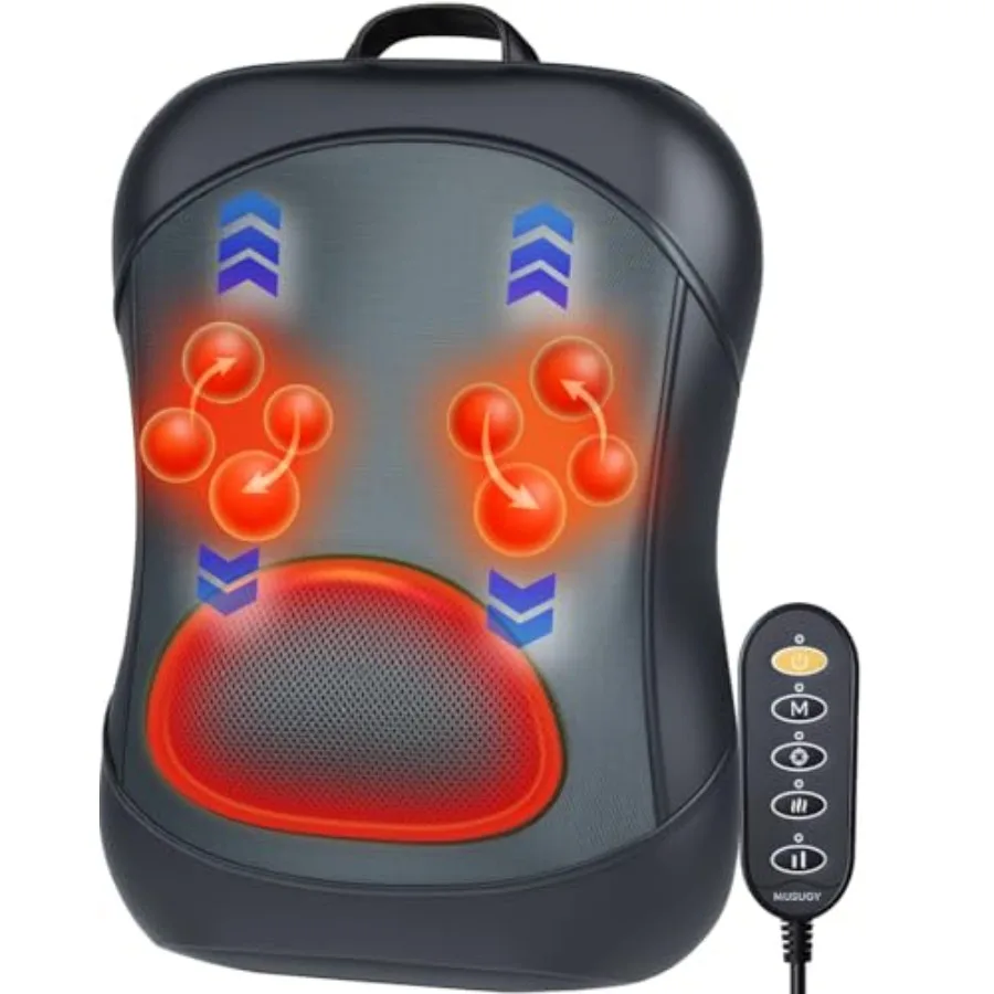 Shiatsu Back Massager with Heat : Up and Down Rolling Massage - Electric Back Massage for Pain Relief Deep Tissue - Lower-Back
Shiatsu Back Massager with Heat : Up and Down Rolling Massage - Electric Back Massage for Pain Relief Deep Tissue - Lower-Back