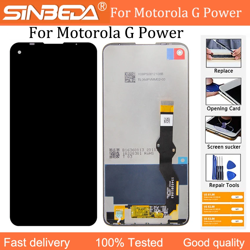 LCD Display Touch Screen Digitizer Assembly with for Motorola Moto G Power, 6.4 "AAA +++, 2020
LCD Display Touch Screen Digitizer Assembly with for Motorola Moto G Power, 6.4 "AAA +++, 2020