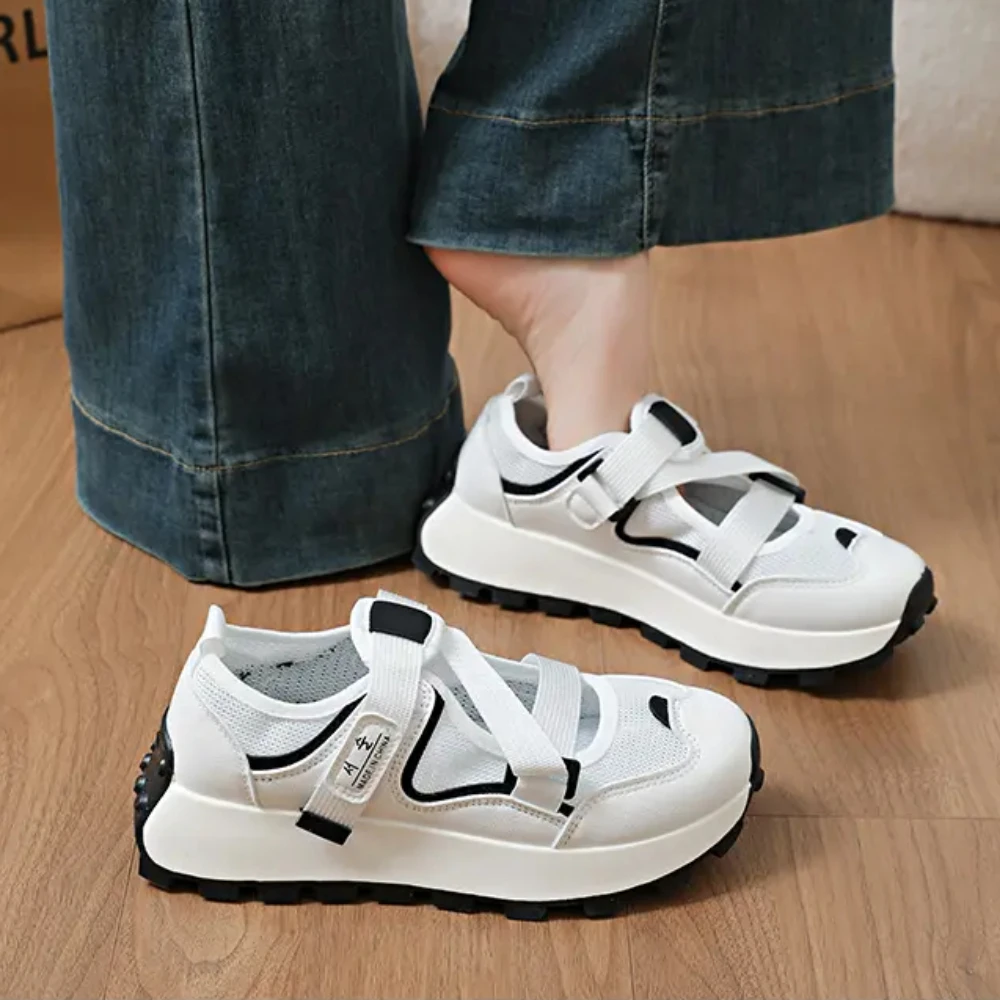 Thick soled dad shoes, women's Velcro summer new breathable sports shoes
Thick soled dad shoes, women's Velcro summer new breathable sports shoes