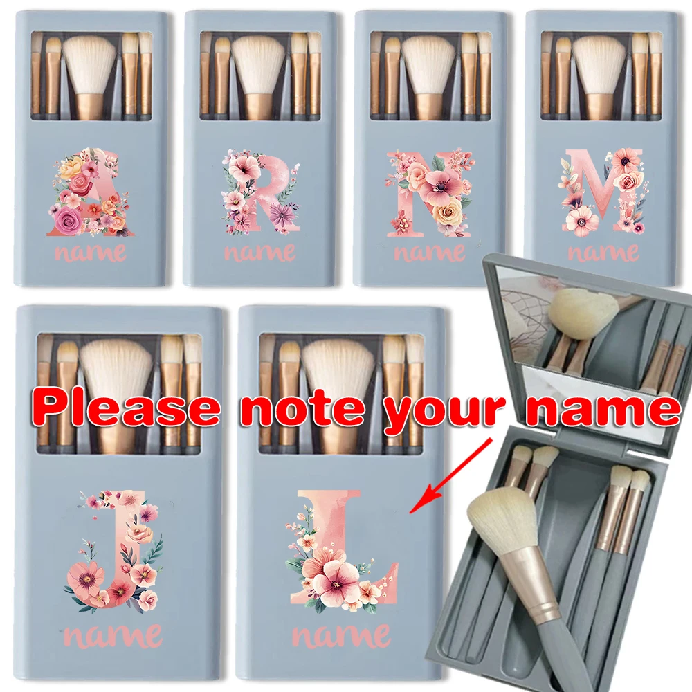 5 Pcs Customized Name Travel Makeup Brush Storage Case Kit with Mirror Cosmetic Brush Organizer Box Nose Eye Smudge Shadow Brush
5 Pcs Customized Name Travel Makeup Brush Storage Case Kit with Mirror Cosmetic Brush Organizer Box Nose Eye Smudge Shadow Brush