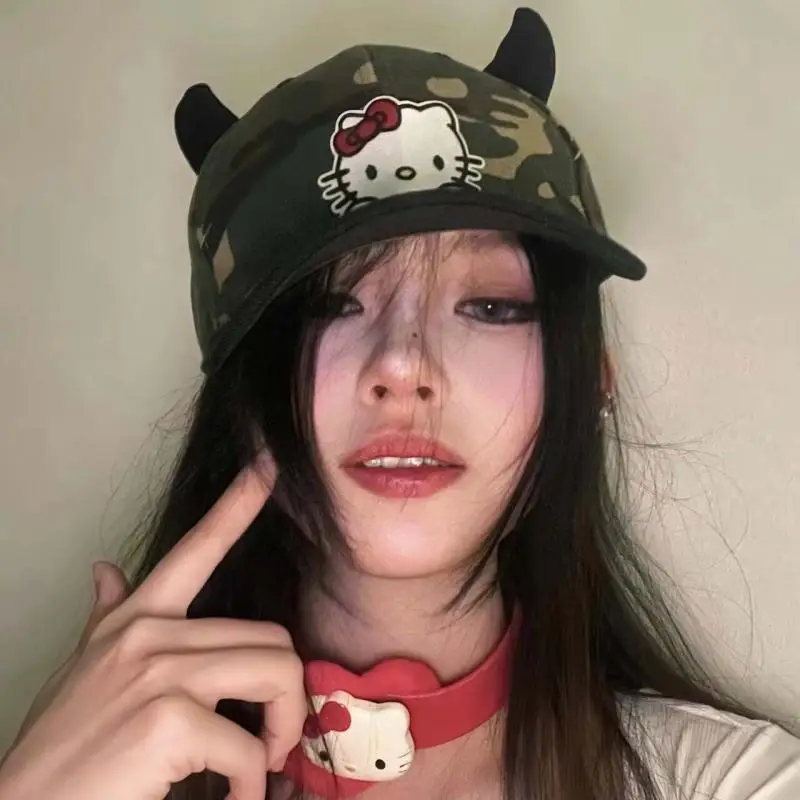 Kawaii Sanrio Anime Camouflage Baseball Cap Cute Hello Kitty Cartoon Y2K Harajuku Wind Original Top Peaked Cap Gifts for Girls
Kawaii Sanrio Anime Camouflage Baseball Cap Cute Hello Kitty Cartoon Y2K Harajuku Wind Original Top Peaked Cap Gifts for Girls