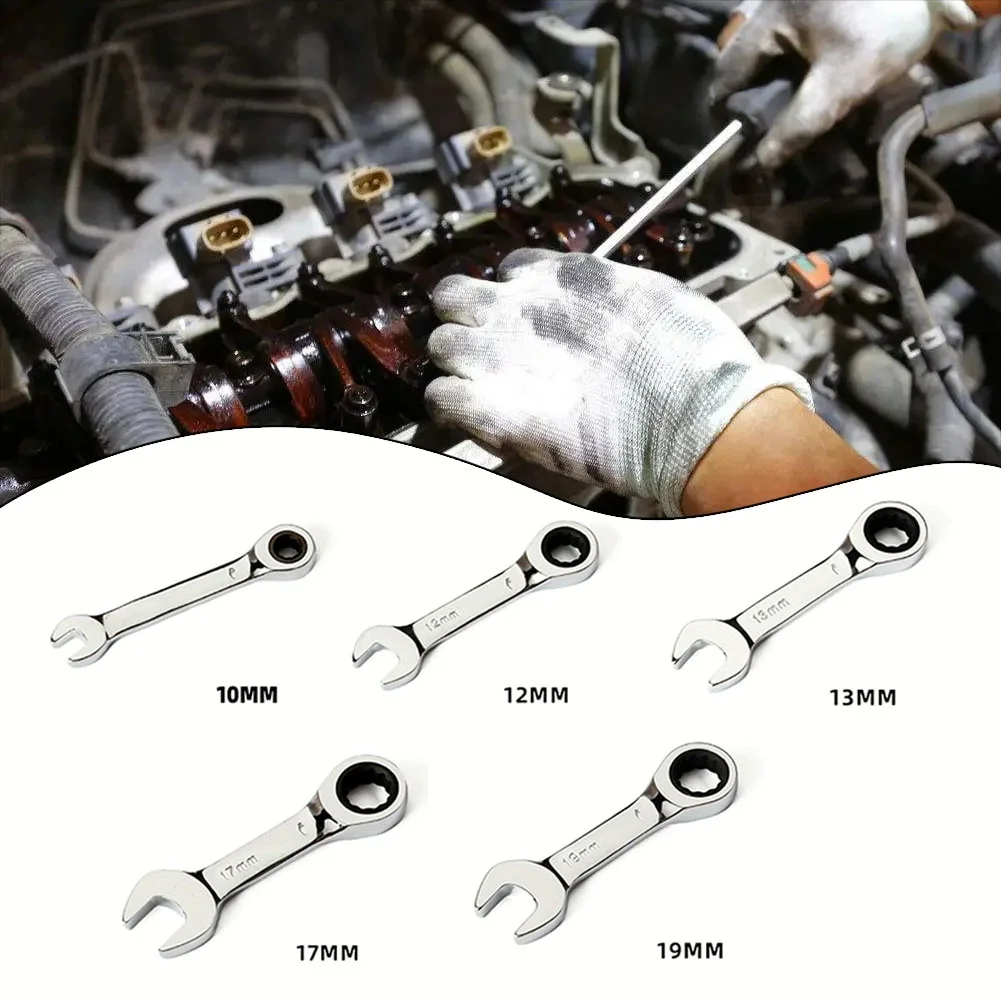 5Pcs Ratchet Socket Wrench Spanner 10-19mm 72 Tooth Short Handle For Auto Car Removal Repairing Manual Tools
5Pcs Ratchet Socket Wrench Spanner 10-19mm 72 Tooth Short Handle For Auto Car Removal Repairing Manual Tools