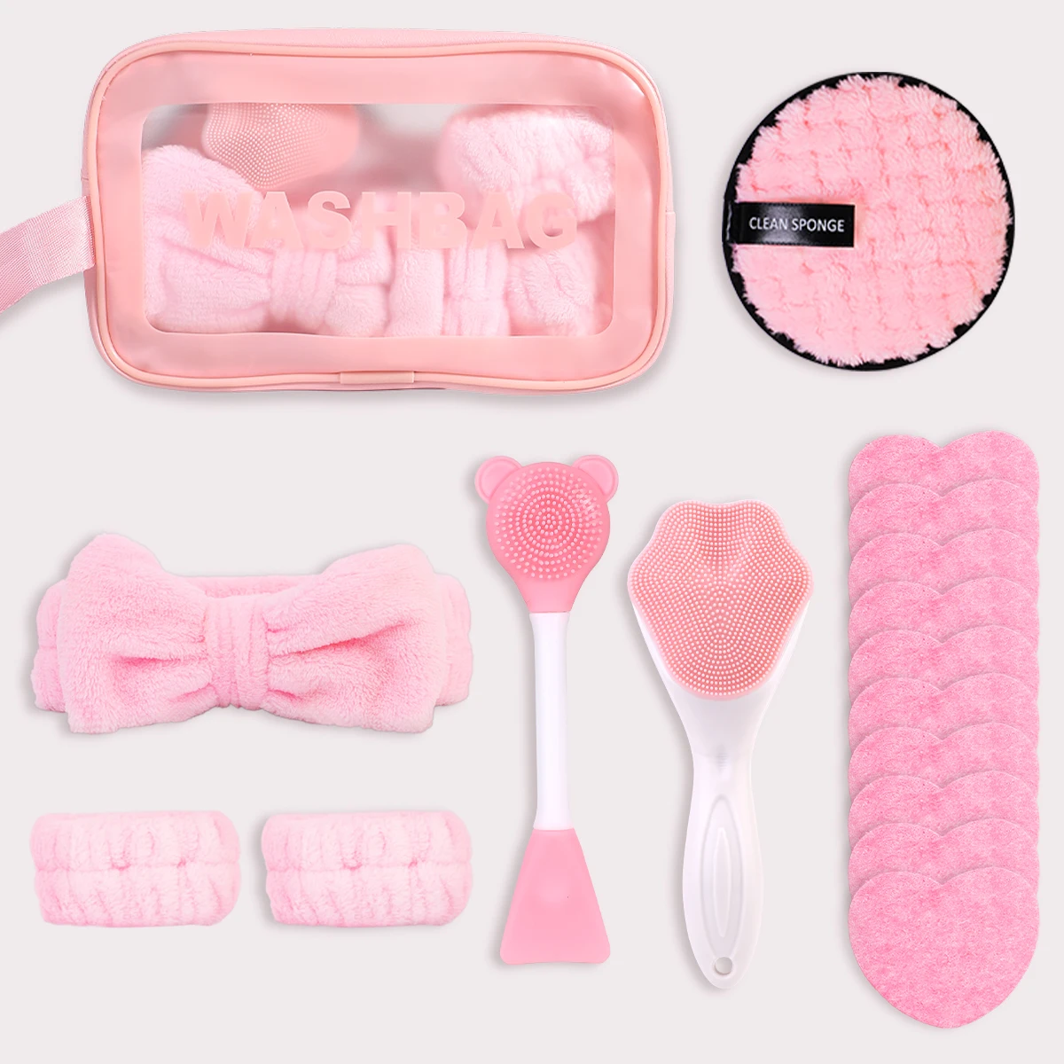 17PCS face cleaning set, with face brush, mud film brush, convenient skin care cleaning set, perfect gift for women
17PCS face cleaning set, with face brush, mud film brush, convenient skin care cleaning set, perfect gift for women