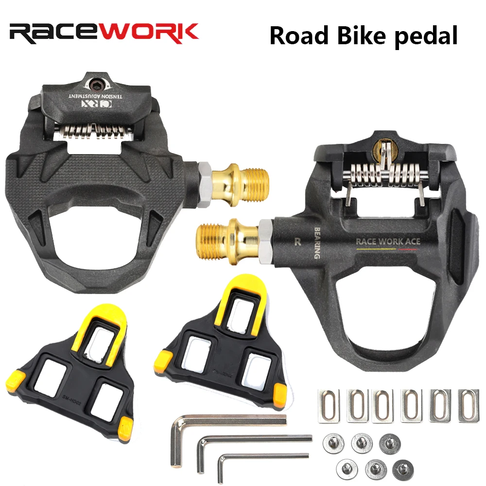 RACEWORK Road Bike Pedal Bearing Self-Locking Pedal 260g Lightweight For SHIMANO SPD SL System Bicycele Parts
RACEWORK Road Bike Pedal Bearing Self-Locking Pedal 260g Lightweight For SHIMANO SPD SL System Bicycele Parts