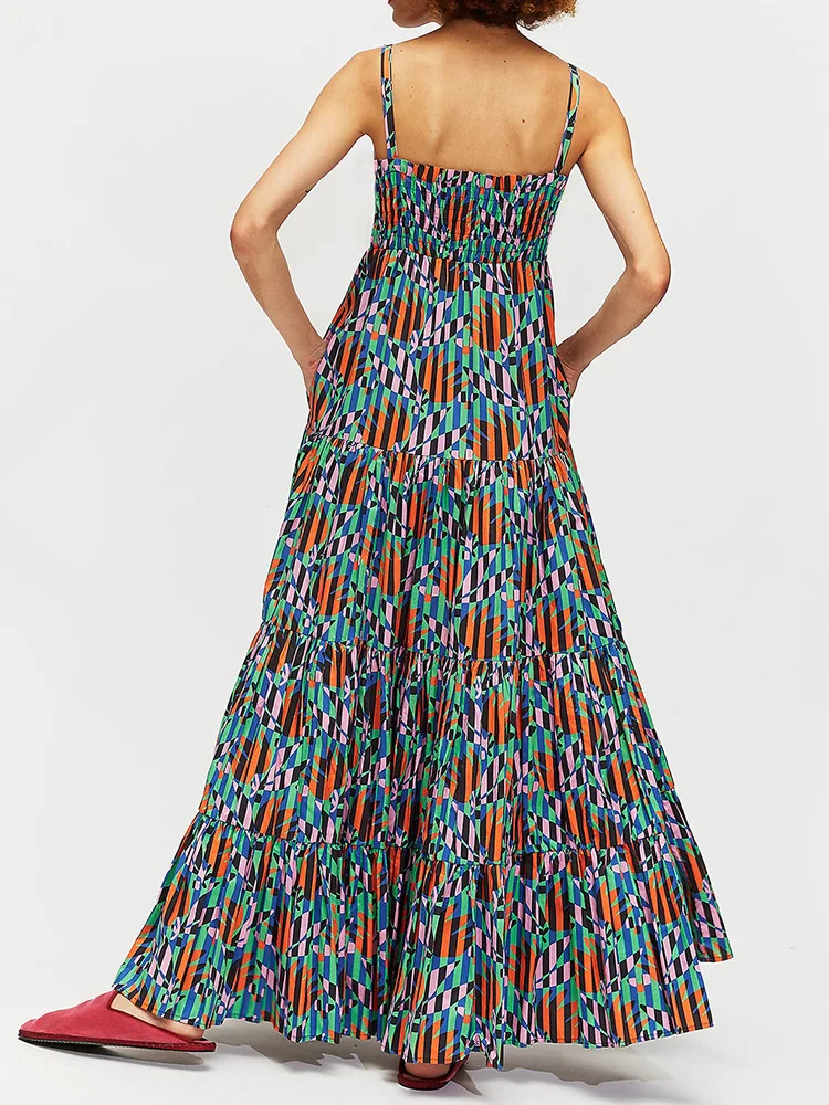 Women Summer Fashion Spaghetti Strap Maxi Dress, Casual Backless Patchwork Elegant Party Dress, Printing Sleeveless Ladies Dress
Women Summer Fashion Spaghetti Strap Maxi Dress, Casual Backless Patchwork Elegant Party Dress, Printing Sleeveless Ladies Dress