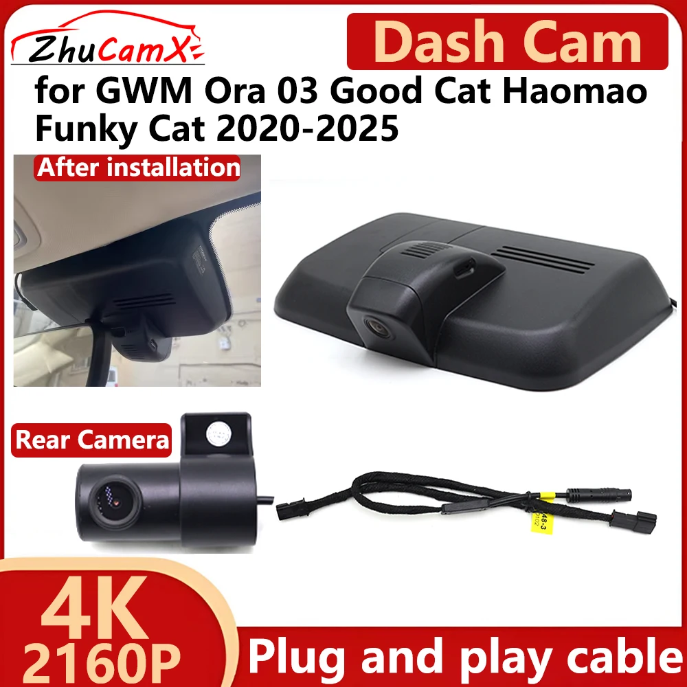 ZhuCamX for GWM Ora 03 Good Cat Haomao Funky Cat 2020-2025 4K 2160P Car DVR Dash Cam Camera Night Vision Recorder Plug and play
ZhuCamX for GWM Ora 03 Good Cat Haomao Funky Cat 2020-2025 4K 2160P Car DVR Dash Cam Camera Night Vision Recorder Plug and play