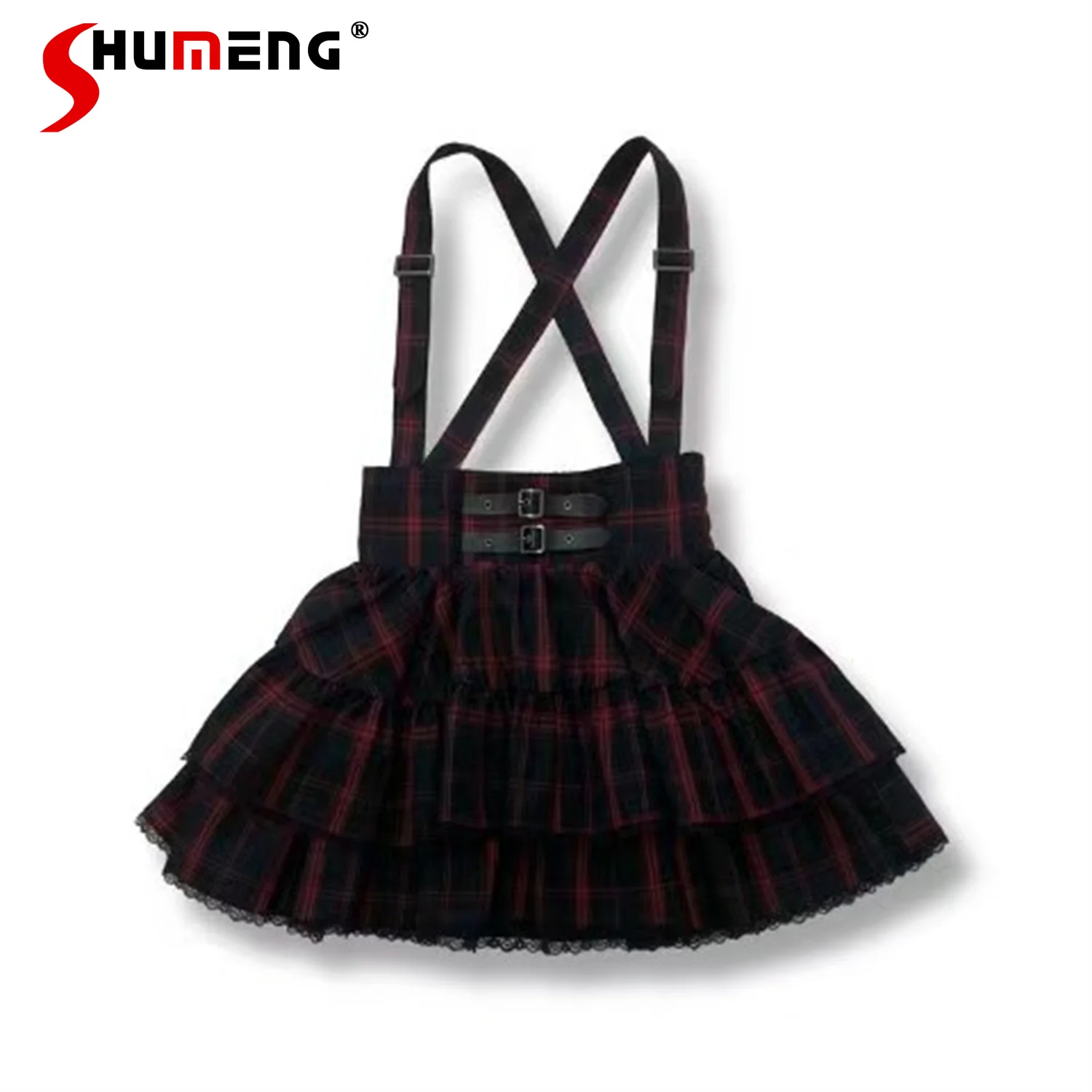 Subculture Gothic Black and Red Plaid Strap Skirts 2025 New Spring and Autumn New Girls Women Sweet Cool Lolita Short Skirts
Subculture Gothic Black and Red Plaid Strap Skirts 2025 New Spring and Autumn New Girls Women Sweet Cool Lolita Short Skirts