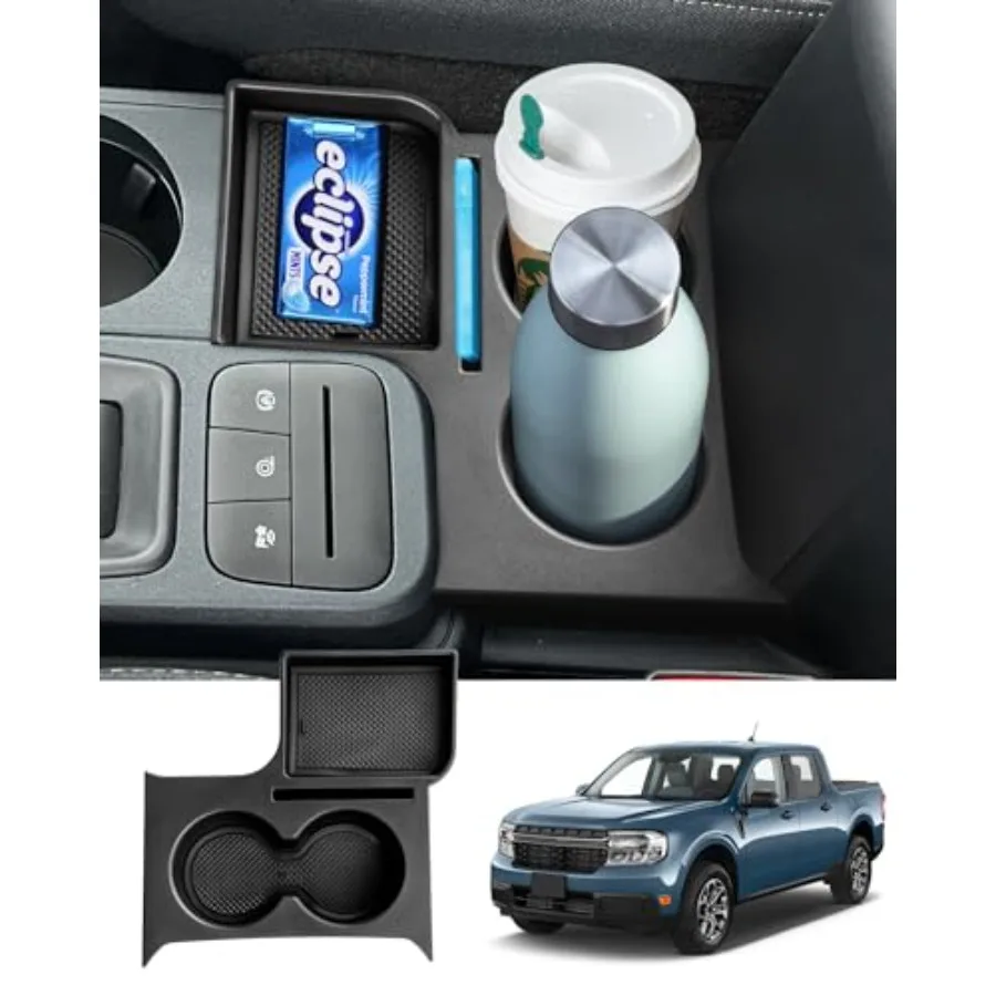 Center Console Cup Holder Organizer for Ford Maverick 2022-2026, Dual Cup Holder Insert Tray with Storage Compartment and Card
Center Console Cup Holder Organizer for Ford Maverick 2022-2026, Dual Cup Holder Insert Tray with Storage Compartment and Card