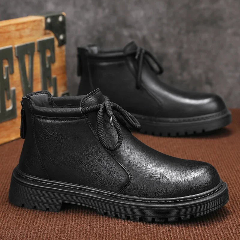 Мужские повседневные кожаные прогулочные ботинки высокого качества, противоскользящие ботильоны на платформе, итальянская модная дизайнерская обувь на плоской подошве с высоким берцем
Мужские повседневные кожаные прогулочные ботинки высокого качества, противоскользящие ботильоны на платформе, итальянская модная дизайнерская обувь на плоской подошве с высоким берцем