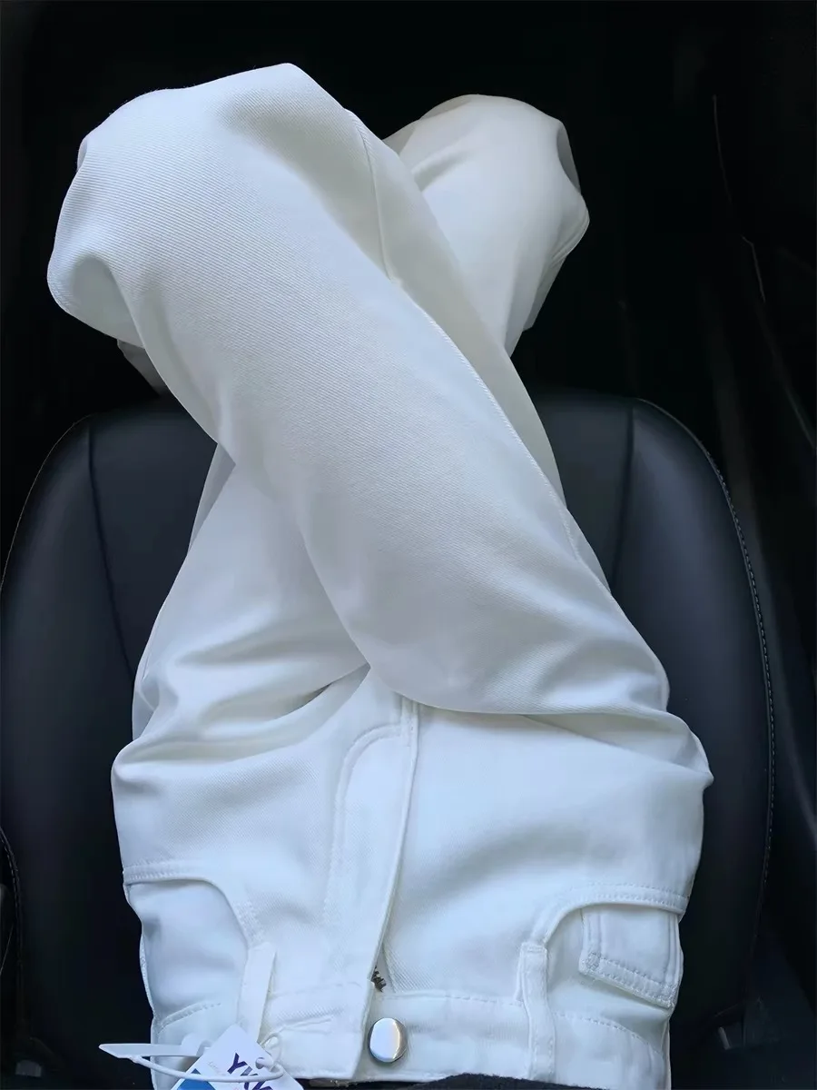 White Slim Wide Leg Jeans Women Summer Thin BF Lazy Draped Fashion Loose Floor-Length Denim Pants High Waist Straight Leg
White Slim Wide Leg Jeans Women Summer Thin BF Lazy Draped Fashion Loose Floor-Length Denim Pants High Waist Straight Leg