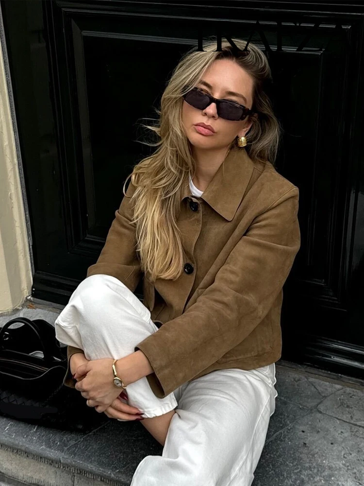 HH Women Female Chic Lapel Single Breasted 2-Color High Street Casual Jacket Autumn New Fashion Vintage Pockets Suede Coats
HH Women Female Chic Lapel Single Breasted 2-Color High Street Casual Jacket Autumn New Fashion Vintage Pockets Suede Coats