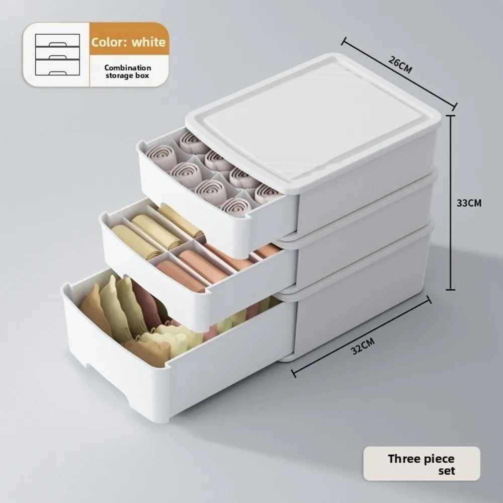 3pcs/Set Stackable Underwear Storage Box Drawer Type Large Capacity Clothes Organizer Combination Storage Cabinet Bra Socks
3pcs/Set Stackable Underwear Storage Box Drawer Type Large Capacity Clothes Organizer Combination Storage Cabinet Bra Socks