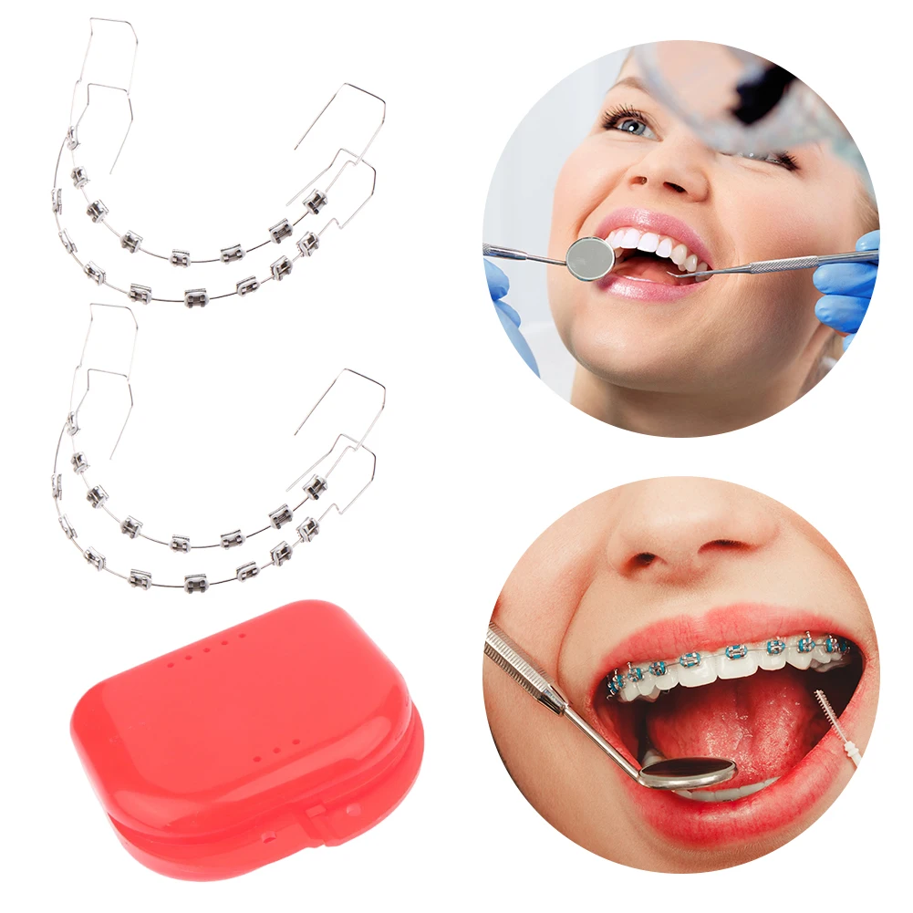 1 Pair Dental Fake Braces with Storage Box Colored Dental Decor Braces Metal Wires Bracket Dental Fashion Decoration Dental Tool
1 Pair Dental Fake Braces with Storage Box Colored Dental Decor Braces Metal Wires Bracket Dental Fashion Decoration Dental Tool