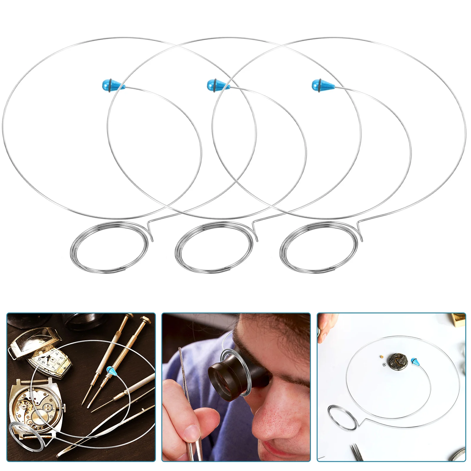3pcs Watch Repair Magnifying Glass Accessories D015 Eye Loupe Holder Wire Frame Adjustable Bracket Silver Steel for Jewelers
3pcs Watch Repair Magnifying Glass Accessories D015 Eye Loupe Holder Wire Frame Adjustable Bracket Silver Steel for Jewelers
