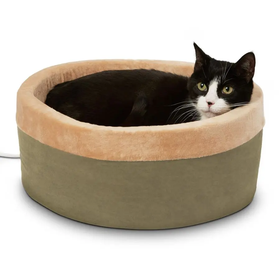 Heated Cat Bed for Indoor Cats, Dogs, and Pets Round Walled ThermoKitty Bed with Removable Waterproof Cat Heating Pad, Machine W
Heated Cat Bed for Indoor Cats, Dogs, and Pets Round Walled ThermoKitty Bed with Removable Waterproof Cat Heating Pad, Machine W