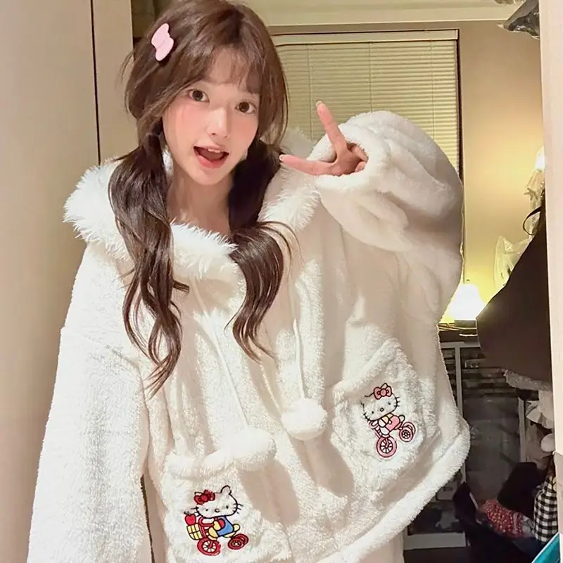 Kawaii Hello Kitty Sanrio Students Cute Cartoon Comfortable Warm Pajamas Children Plush and Cotton Clothes Trousers for Kids
Kawaii Hello Kitty Sanrio Students Cute Cartoon Comfortable Warm Pajamas Children Plush and Cotton Clothes Trousers for Kids