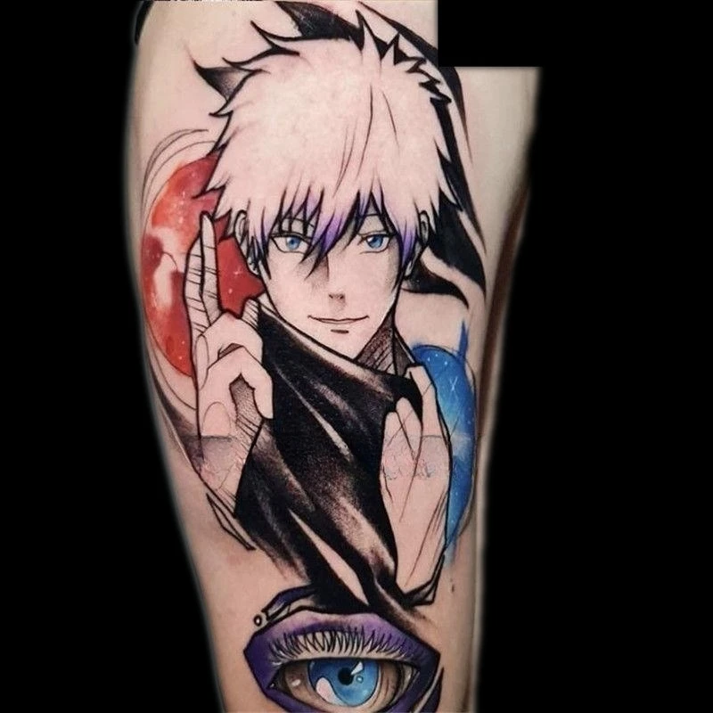 Jujutsu Kaisen Gojo Satoru Anime Temporary Tattoos Cartoon Transfer Tattoo Body Art Waterproof Fake Tatoo Sticker for Woman Men
Jujutsu Kaisen Gojo Satoru Anime Temporary Tattoos Cartoon Transfer Tattoo Body Art Waterproof Fake Tatoo Sticker for Woman Men