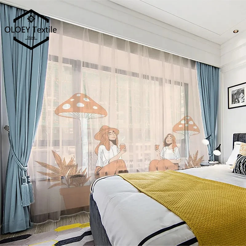 Minimalist Morandi Tone Mushroom Totem Curtains for Bedroom Living Room Balcony Promote Wellness Air Cleaning Drape Tulle Custom
Minimalist Morandi Tone Mushroom Totem Curtains for Bedroom Living Room Balcony Promote Wellness Air Cleaning Drape Tulle Custom