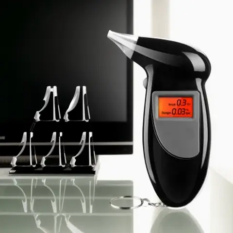 2025 Professional Alcohol Breath Tester - Keychain Breathalyzer with LCD Screen for Accurate BAC Detection