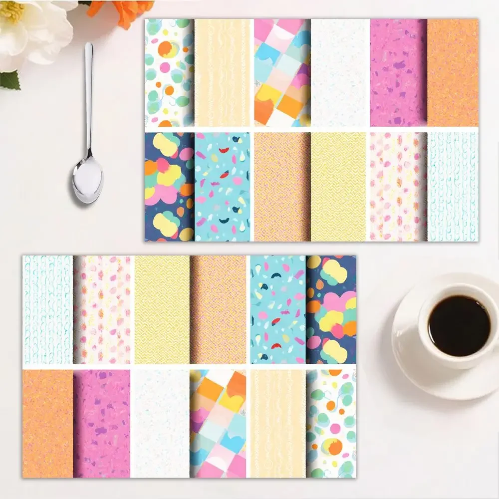 2 шт. красочные салфетки с абстрактными узорами 12 × 18 дюймов, современные коврики для стола, домашняя столовая, сезонные собрания, легко чистится, термостойкие
2 шт. красочные салфетки с абстрактными узорами 12 × 18 дюймов, современные коврики для стола, домашняя столовая, сезонные собрания, легко чистится, термостойкие