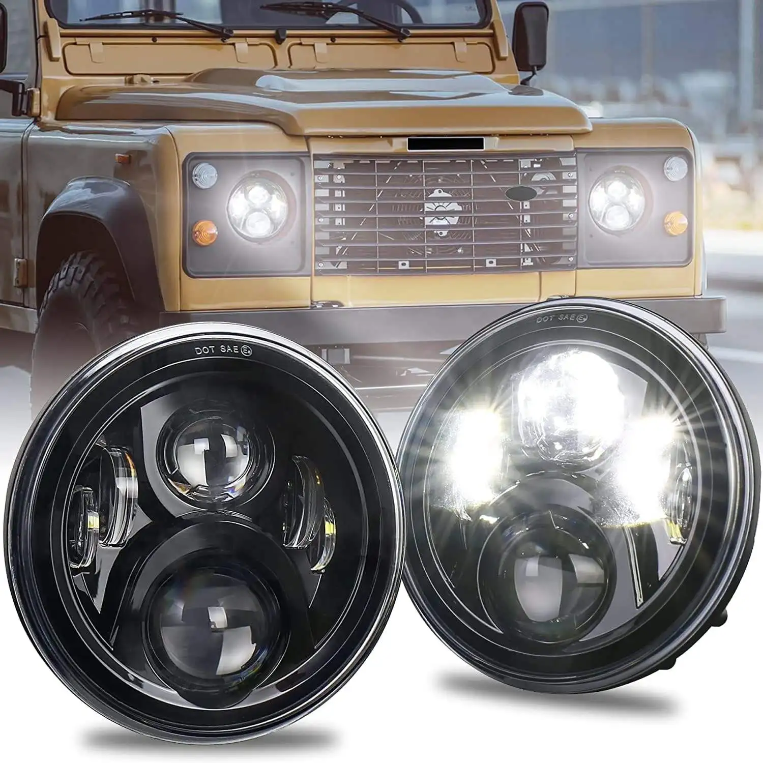 Светодиодная фара MOVOTOR 7 дюймов с ближним и дальним светом для Jeep Wrangler JK TJ CJ Defender 90 110 Hummer H1 H2
Светодиодная фара MOVOTOR 7 дюймов с ближним и дальним светом для Jeep Wrangler JK TJ CJ Defender 90 110 Hummer H1 H2