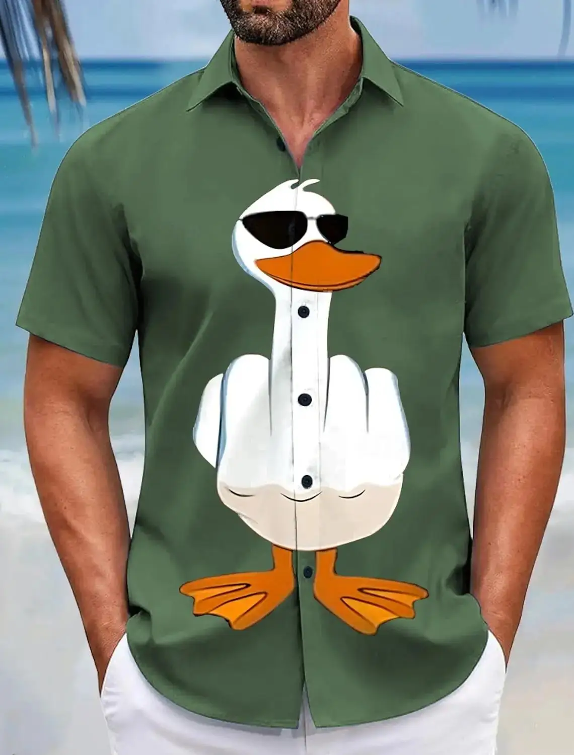 Men's Animal Funny Duck Shirt Summer Hawaiian Shirt Button Up Shirt Short Sleeve Summer Turndown 3D Print Collared Shirts
Men's Animal Funny Duck Shirt Summer Hawaiian Shirt Button Up Shirt Short Sleeve Summer Turndown 3D Print Collared Shirts